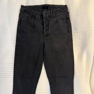 MOTHER Black High-Rise Skinny Jeans